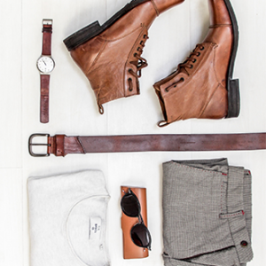 Brown Leather Boots Combo
